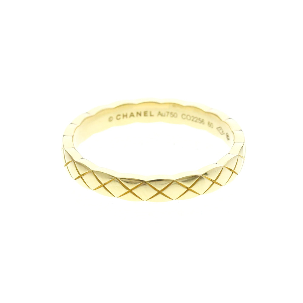 Chanel Coco Crush Ring Mini Model Yellow Gold (18K) Fashion No Stone Band Rin...
